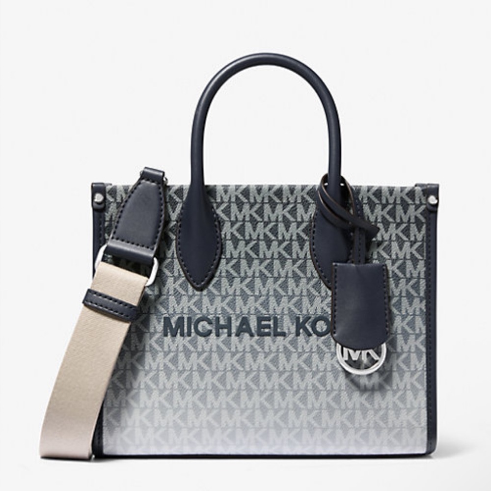 MICHAEL KORS Mirella Sm Ombré Signature Logo SHOPPER TZ XBODY Crossbody Satchel